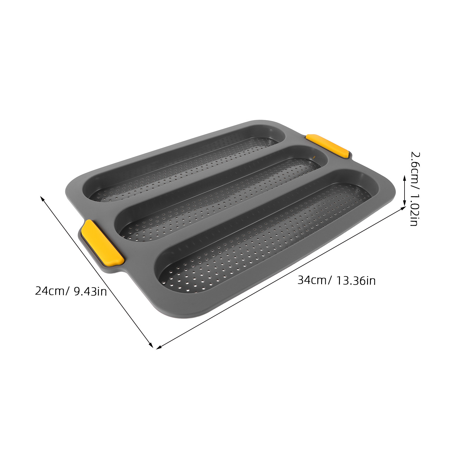 3 Slot Silicone Baguette Pan N - Silicone Mold Tray ulasan dan harga