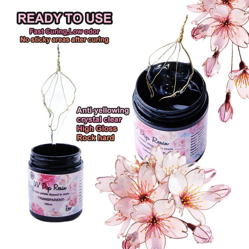 100ml UV DIP Resin Glue For Wi - Flower Preservation Resin ulasan dan harga