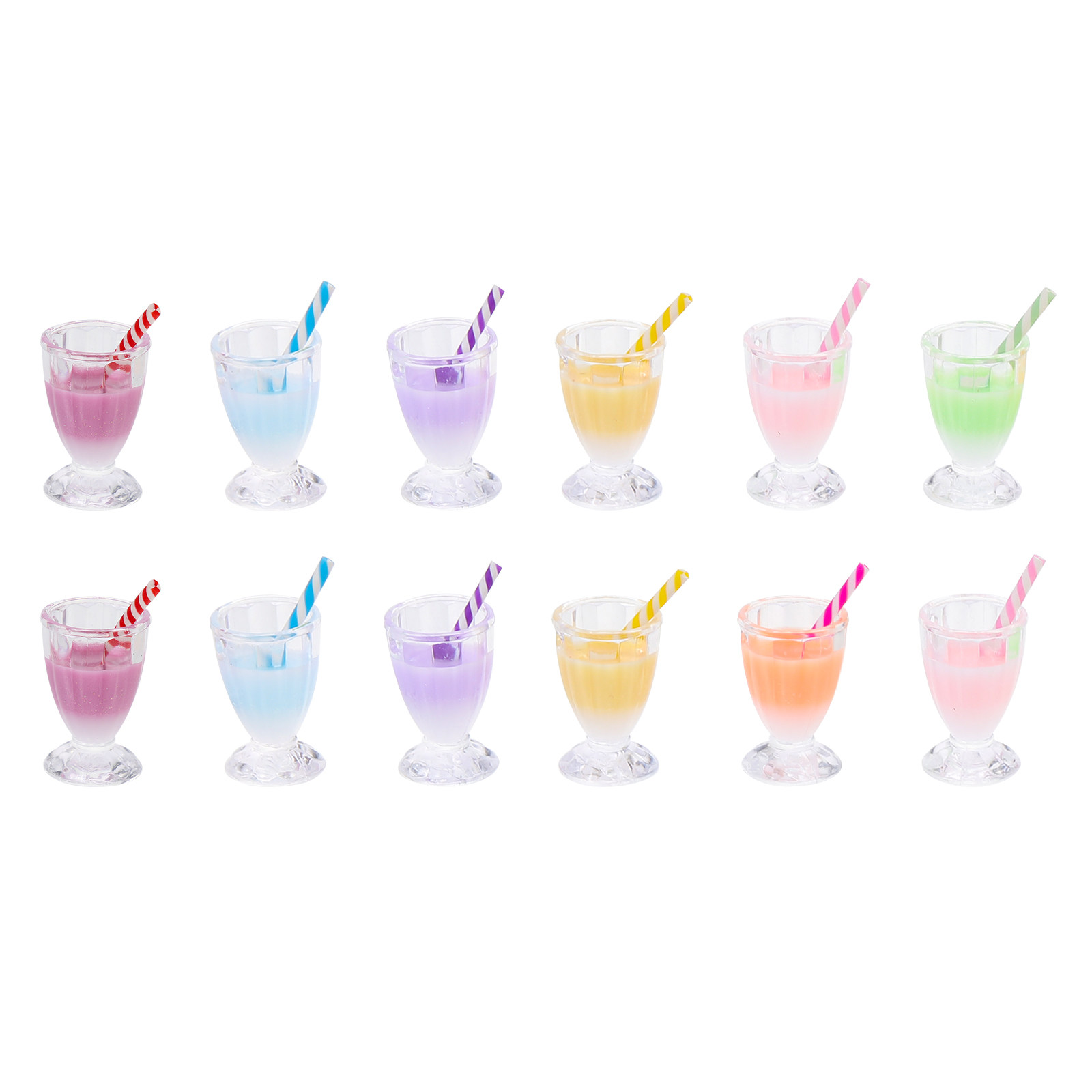12Pcs Milky Tea Bottle Charms  - Resin Crafts ulasan dan harga