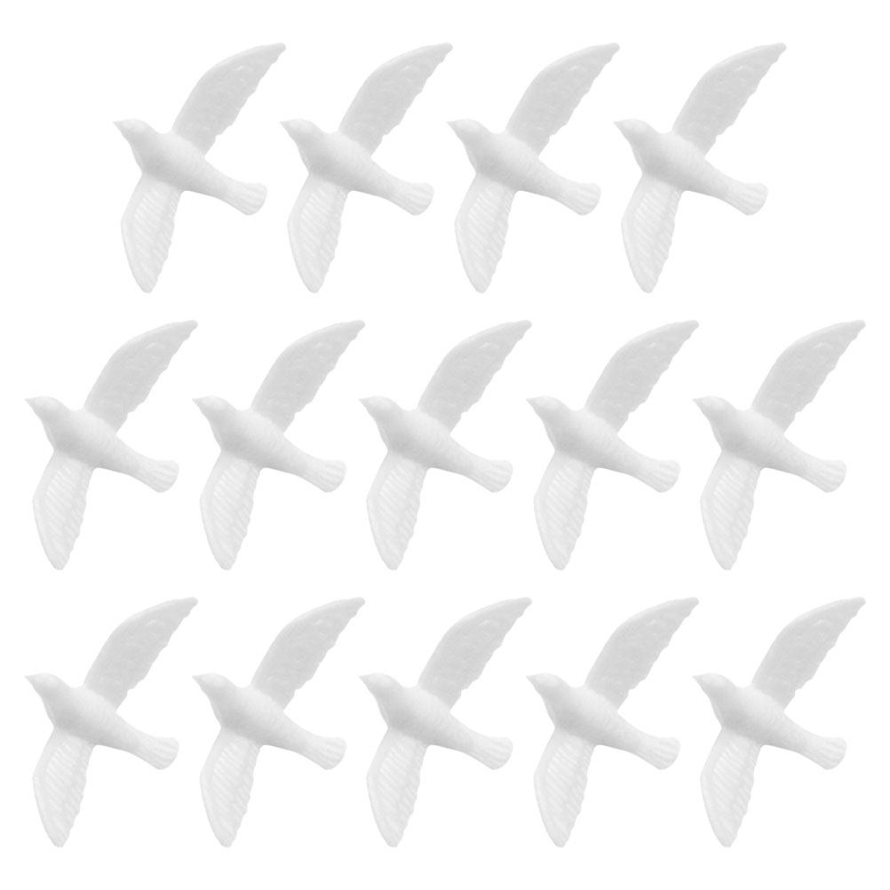 14Pcs Miniature White Dove Res - Resin Crafts ulasan dan harga