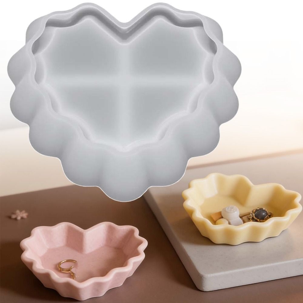 Heart Shape Plate Storage Bowl - Silicone Mold Tray ulasan dan harga