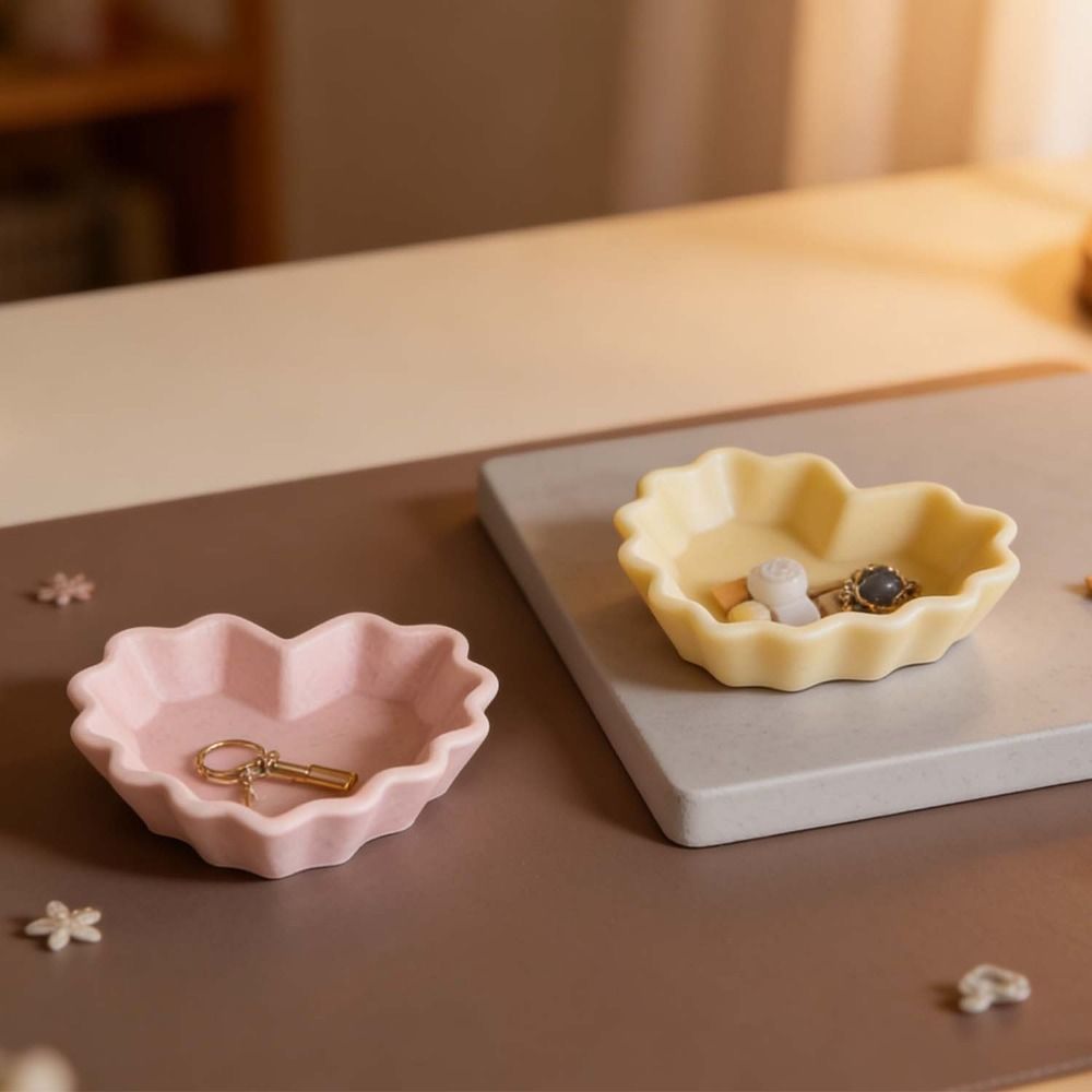 Heart Shape Plate Storage Bowl - Silicone Mold Tray ulasan dan harga