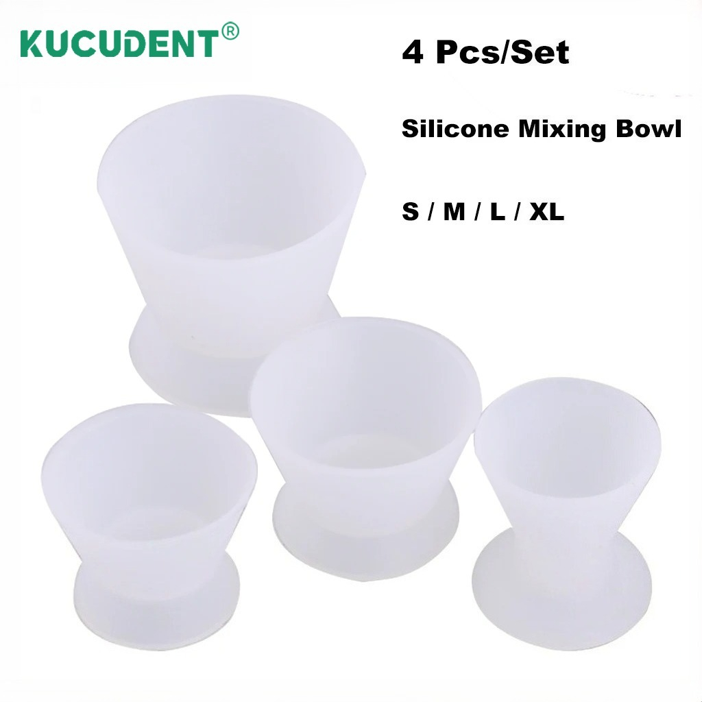 4Pcs/Set Dental Silicone Cup F - Mixing Cup Silicone ulasan dan harga