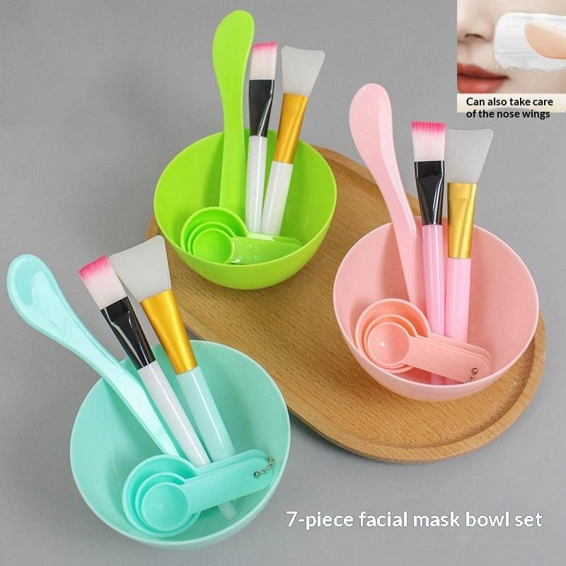 【7Pcs DIY Facemask Mixing Tool - Mixing Cup Silicone ulasan dan harga