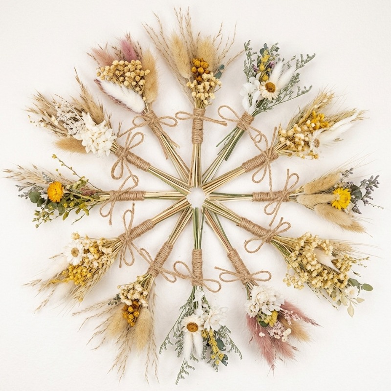 Mini Dried Flower Bouquet Natu - Dried Flower Bulk ulasan dan harga