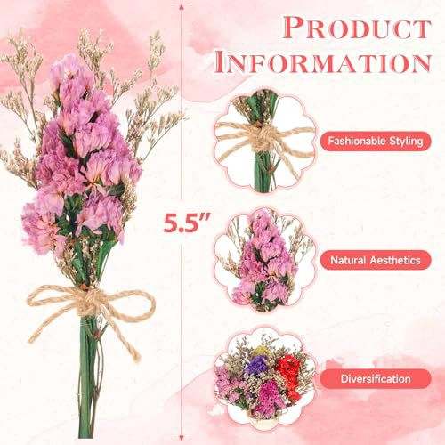 Mini Dried Flower Bouquet Natu - Dried Flower Bulk ulasan dan harga